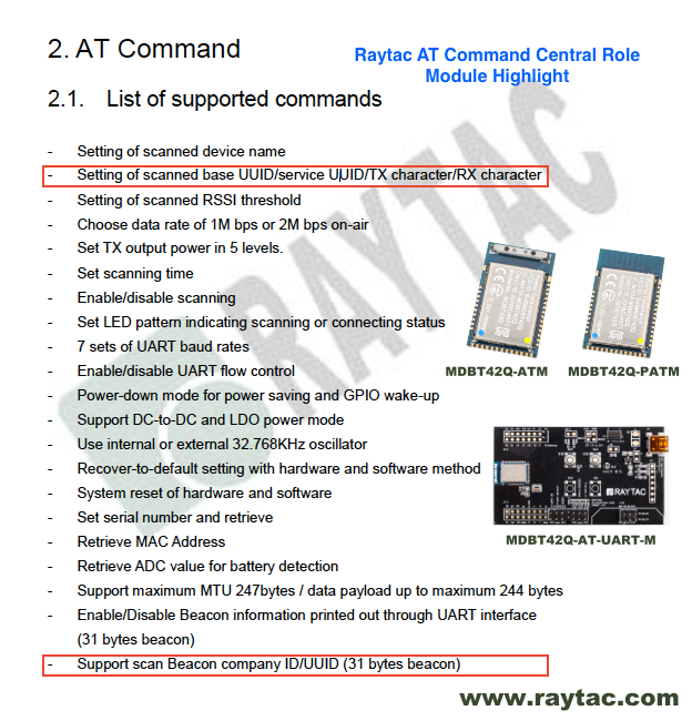 Raytac AT Command Central Role Module Highght.png